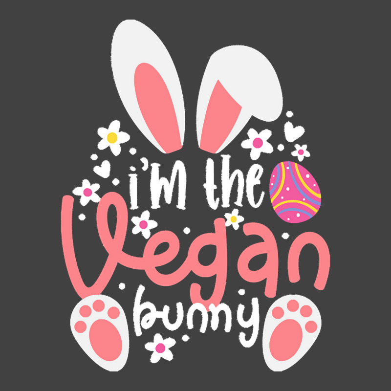 Vegan Design T  Shirt Bunny Ears I'm The Vegan Bunny Matching Easter V Vintage T-Shirt by handjacquelyn42 | Artistshot