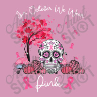 In October We Wear Pink Sugar Skull Moon Breast Cancer Long Sleeve T S Tie Dyed Bucket Hat | Artistshot