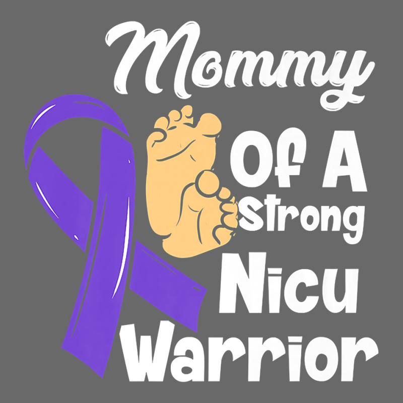 Mommy Of A Strong Nicu Warrior Baby Purple Ribbon Awareness Premium T Adjustable Baseball Cap | Artistshot