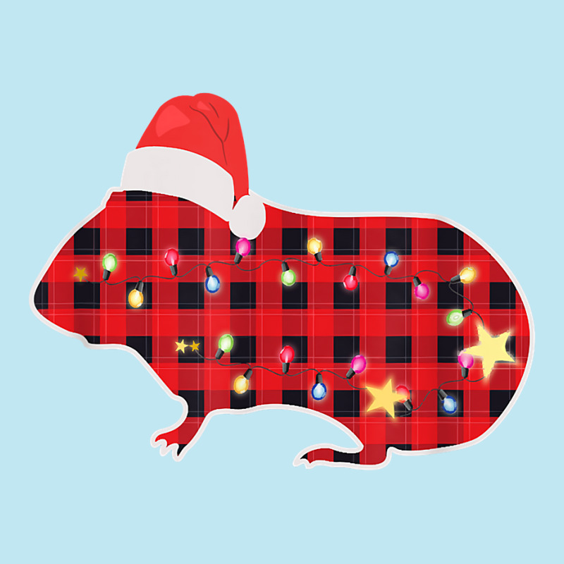 Red Buffalo Plaid Christmas Guinea Pig Xmas Lights Urban Heavy T-shirt | Artistshot