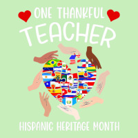 One Thankful Teacher Hispanic Heritage Month Countries Flags Urban Heavy T-shirt | Artistshot