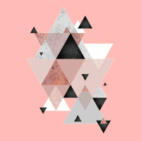 Geometric Compilation In Rose Gold And Blush Pink Urban Heavy T-shirt | Artistshot