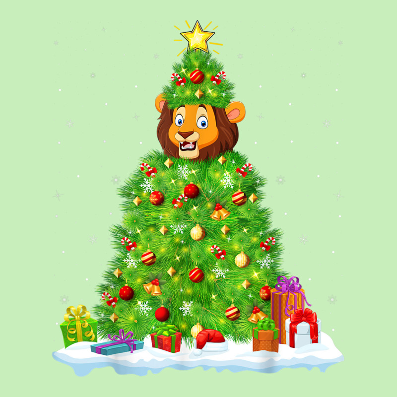 Xmas Decorations Lights Santa Lion Christmas Tree Urban Pullover Hoodie | Artistshot