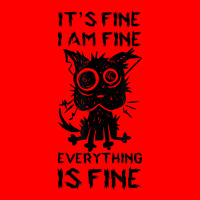 It's Fine I'm Fine Everything Is Fine Stressed Out Black Cat T Shirt Bomber Jacket | Artistshot