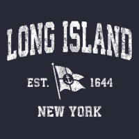 Long Island Nyc New York Ny Vintage Boat Anchor Flag Tee Pom Pom Beanie | Artistshot