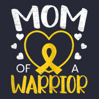 Womens Mom Of A Warrior Childhood Cancer Awareness Month T Shirt Pom Pom Beanie | Artistshot