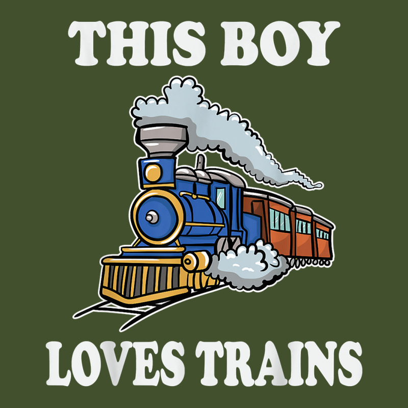 This Boy Loves Trains Gift Train Wagon Lover Gifts T Shirt Sun Shade Cap by rainandehay | Artistshot