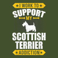 I Work To Support My Scottish Terrier Addiction Dog Lover T Shirt Sun Shade Cap | Artistshot