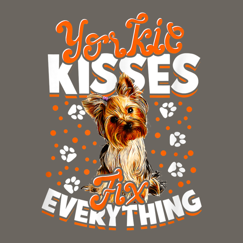 Yorkie Kisses Fix Everything   Yorkshire Terrier T Shirt Sun Shade Cap by haylesfshiltsxd1 | Artistshot