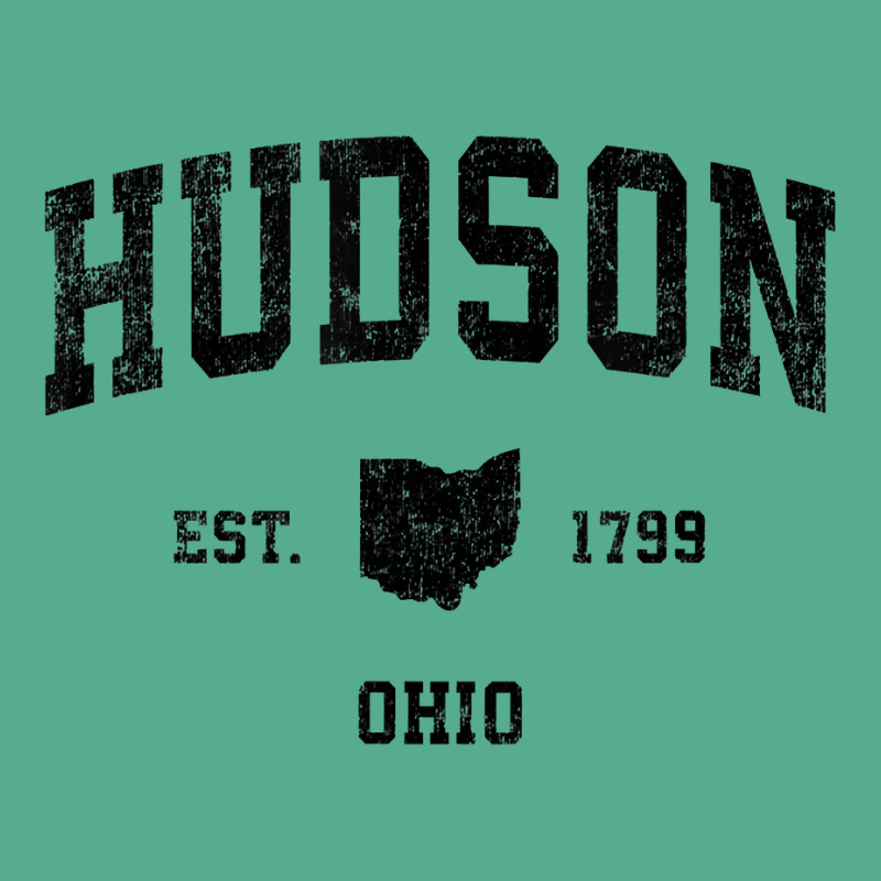 Hudson Ohio Oh Vintage Sports Design Black Print T Shirt Tie Dyed Bucket Hat by lissuttie | Artistshot