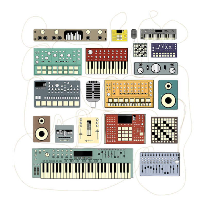 Electronic Musician Synthesizers And Drum Machine Dj 1.png Pickleball Paddle | Artistshot