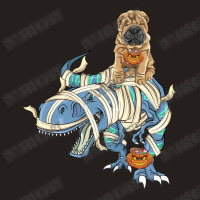 Shar Pei Riding Dinosaur Halloween Dog Tank Top | Artistshot