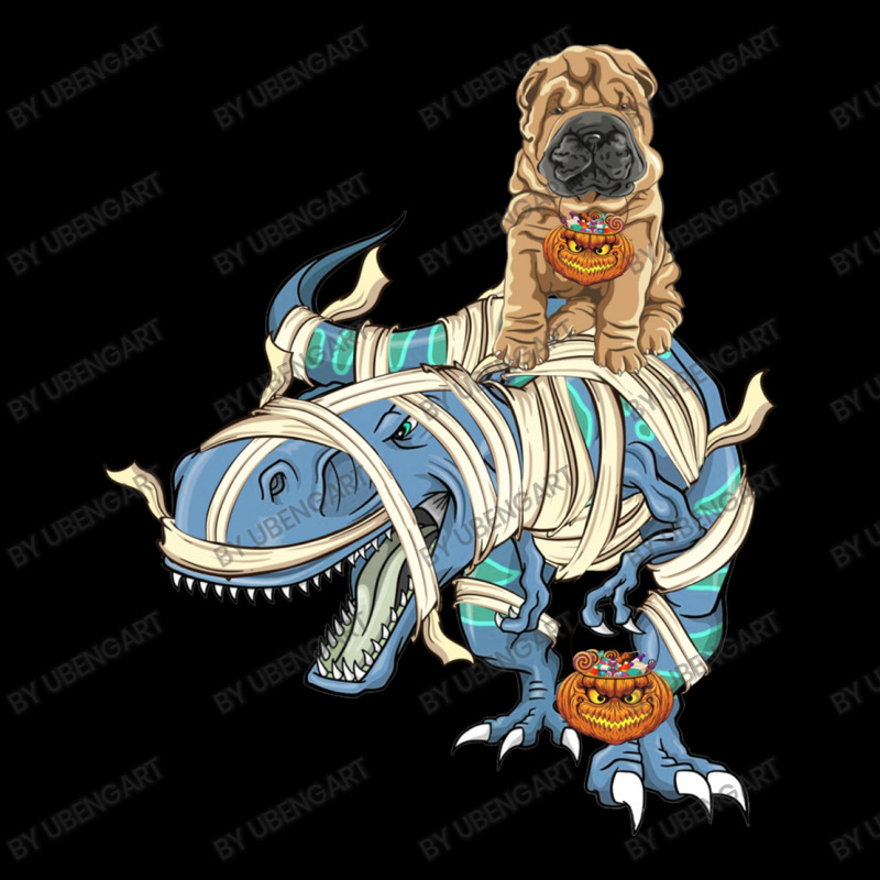 Shar Pei Riding Dinosaur Halloween Dog Zipper Hoodie | Artistshot