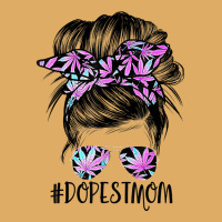 Womens Messy Bun Dopest Mom Weed Cannabis Vintage Retro Urban Heavy T-shirt | Artistshot