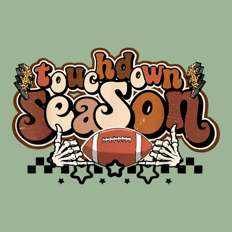 Touchdown Season Football Lightning Bolt Skelton Halloween Urban Heavy T-shirt by Sombre | Artistshot