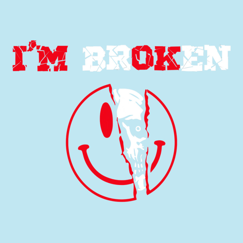 Confused Smile I'm Broken Invisible Illness I'm Ok Broken Urban Heavy T-shirt by cm-arts | Artistshot