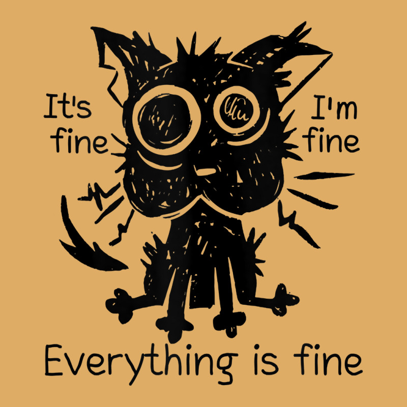 Everything Is Fine Funny Stressed Out Cat Graphic Tank Top Urban Pullover Hoodie by cm-arts | Artistshot