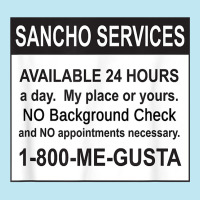 Mens Funny Sancho Services News Ad Mexican Humor For Sanchos T Shirt Urban Pullover Hoodie | Artistshot