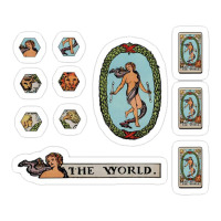 Tarot Card Sticker Set Wands Suite 18 Piece Pack 43587493 Bomber Jacket | Artistshot