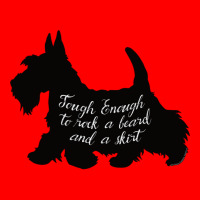 Scottish Terrier Tough Enough To Rock A Beard And A Skirt Long Sleeve Bomber Jacket | Artistshot