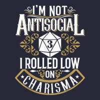 Not Antisocial, Rolled Low Charisma Funny Rpg Loves Dragons T Shirt Pom Pom Beanie | Artistshot