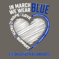 In March We Wear Blue Love Hope Faith Colon Cancer Awareness T Shirt Sun Shade Cap | Artistshot