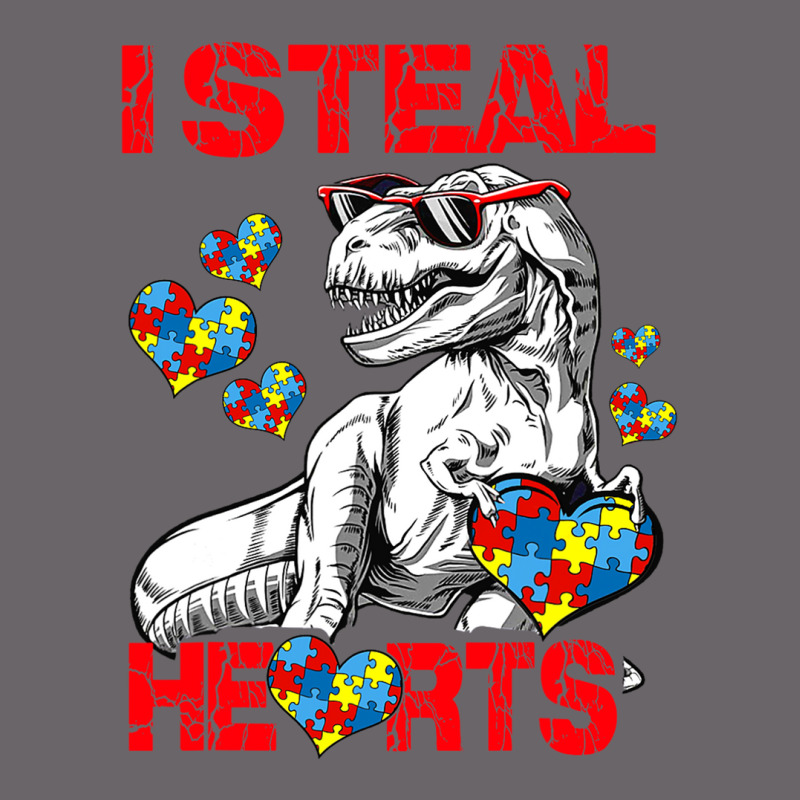 I Steal Hearts Autism Awareness Dinosaur Trex Mesh Back Trucker Hat | Artistshot