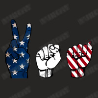 Usa American Flag Asl Sign Language 4th Of July Ladies Fitted T-shirt | Artistshot