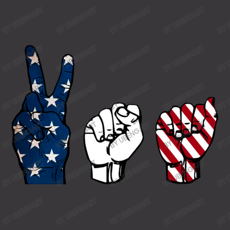 Usa American Flag Asl Sign Language 4th Of July Ladies Curvy T-Shirt by UbengArt | Artistshot