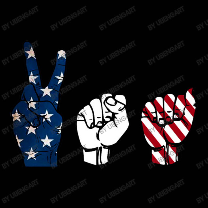 Usa American Flag Asl Sign Language 4th Of July Toddler 3/4 Sleeve Tee by UbengArt | Artistshot