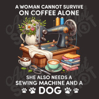 A Woman Cannot Survive On Coffee Alone Racerback Tank | Artistshot