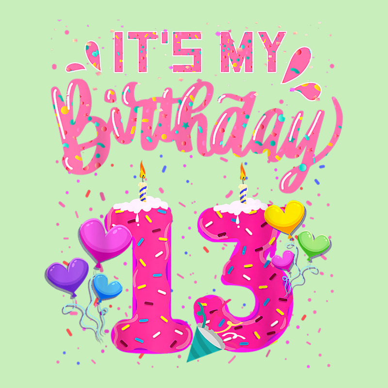 It's My 13th Birthday Doughnut Happy 13 Years Old Girl Kids Urban Pullover Hoodie | Artistshot