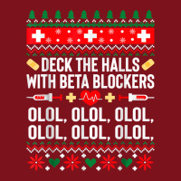 Deck The Halls With Beta Blockers Nurse Christmas Ugly Xmas T Shirt Beanie | Artistshot