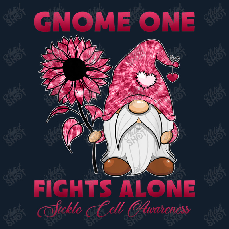 Gnome One Fight Alone Burgundy Ribbon Sickle Cell Awareness Beanie by NathanielDesign | Artistshot