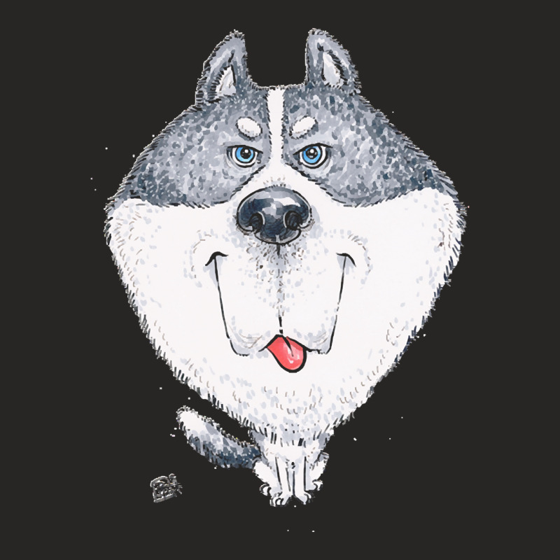 Husky T  Shirt Siberian Husky Dog T  Shirt Ladies Fitted T-Shirt by bellbottomsknow | Artistshot