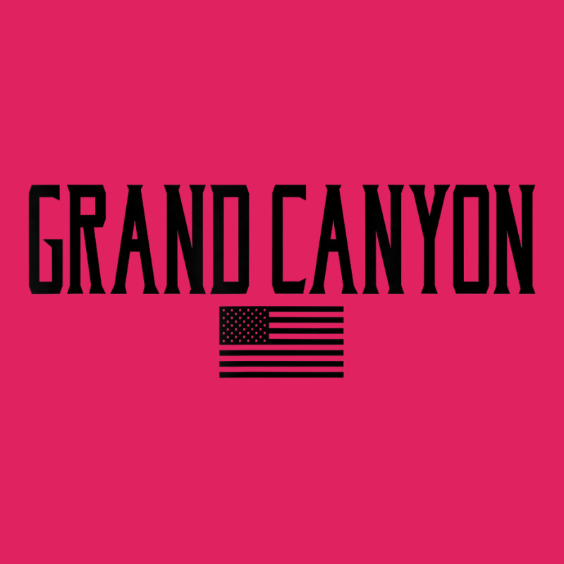 Grand Canyon Us Flag Text Olive Green With Black Print T Shirt Pom Pom Beanie | Artistshot