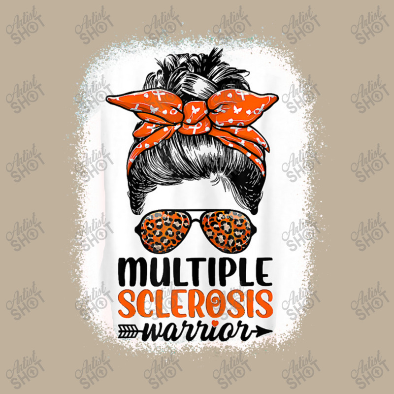 Womens Ms Warrior Messy Bun Leopard Multiple Sclerosis Awareness T S Sun Shade Cap | Artistshot