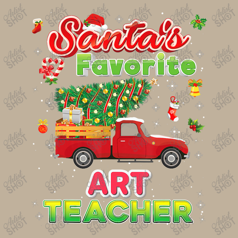 Santa's Favorite Art Teacher Christmas Tree Truck T Shirt Sun Shade Cap by Mark_Liegerot | Artistshot