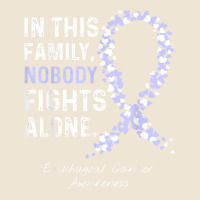 In This Family Nobody Fights Alone Esophageal Cancer Adjustable Baseball Cap | Artistshot