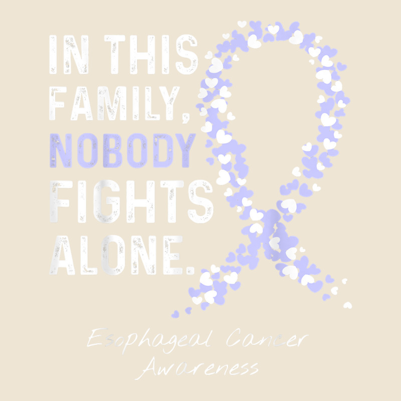 In This Family Nobody Fights Alone Esophageal Cancer Adjustable Baseball Cap by KellyStella | Artistshot