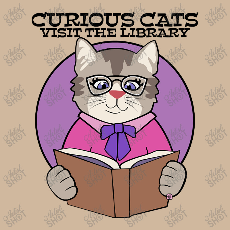 Curious Cats Visit The Library Purple Adjustable Baseball Cap by webberkyla | Artistshot