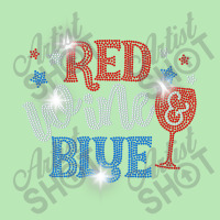 Woman Red Wine And Blue Bling Rhinestone 4th Of July Premium T Shirt Dyed Cap | Artistshot