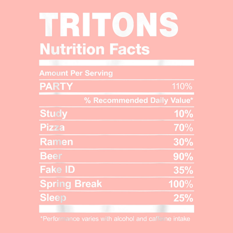 Tritons Nutrition Facts College University T Shirt Urban Heavy T-shirt by hankeajrippleex5 | Artistshot