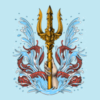 Poseidon Trident, Poseidon Trident Painting, Poseidon Trident Vintage, Urban Heavy T-shirt | Artistshot