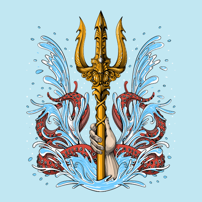 Poseidon Trident, Poseidon Trident Painting, Poseidon Trident Vintage, Urban Heavy T-shirt | Artistshot