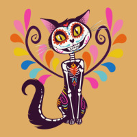 The Day Of The Dead Colored Cat Urban Heavy T-shirt | Artistshot