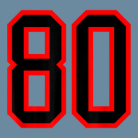 Jersey Number #80 Red Black Sports Birthday Lucky Number 80 Urban Pullover Hoodie | Artistshot