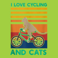 I Love Cycling And Cats Riding Bicycle Cyclist Kitty Lover Tank Top Beanie | Artistshot