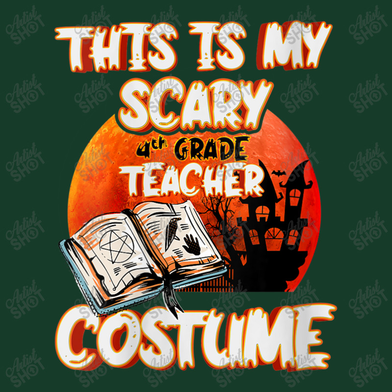 Womens This Is My Scary 4th Grade Teacher Costume Halloween Party Char Visor Hat | Artistshot