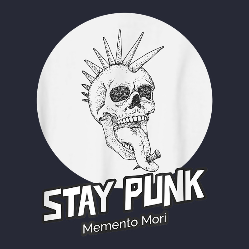 Memento Mori Stay Punk   Funny Goth Rock In Death And Life T Shirt Pom Pom Beanie | Artistshot